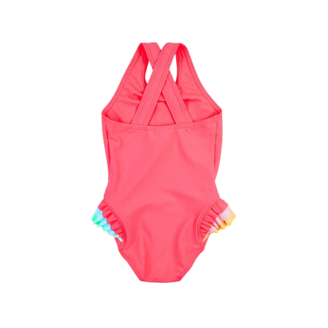 Mermicorn Swimsuit | Rainbow Ruffle One-Piece for Girls
