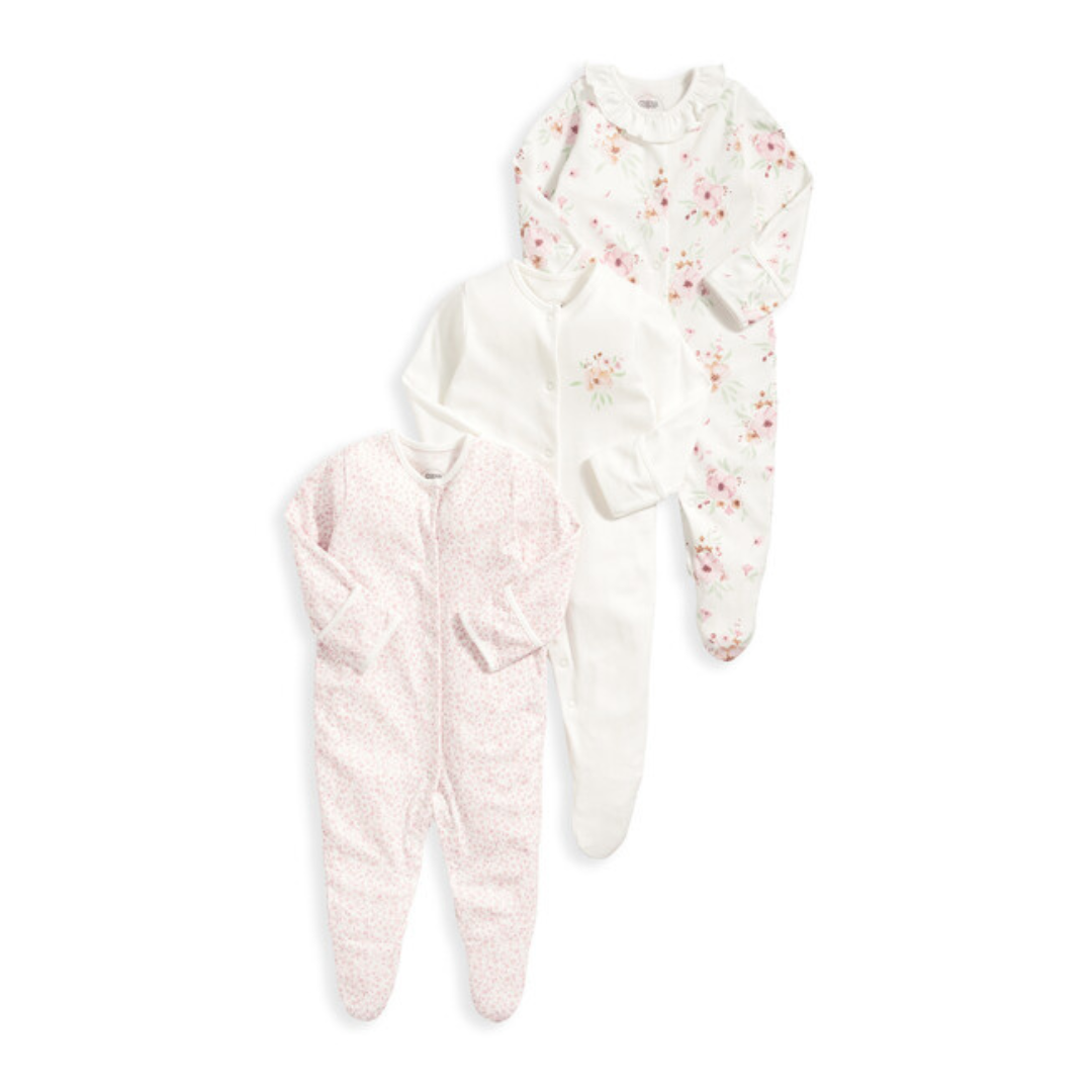 Floral Sleepsuit Pack of 3 | Mamas & Papas