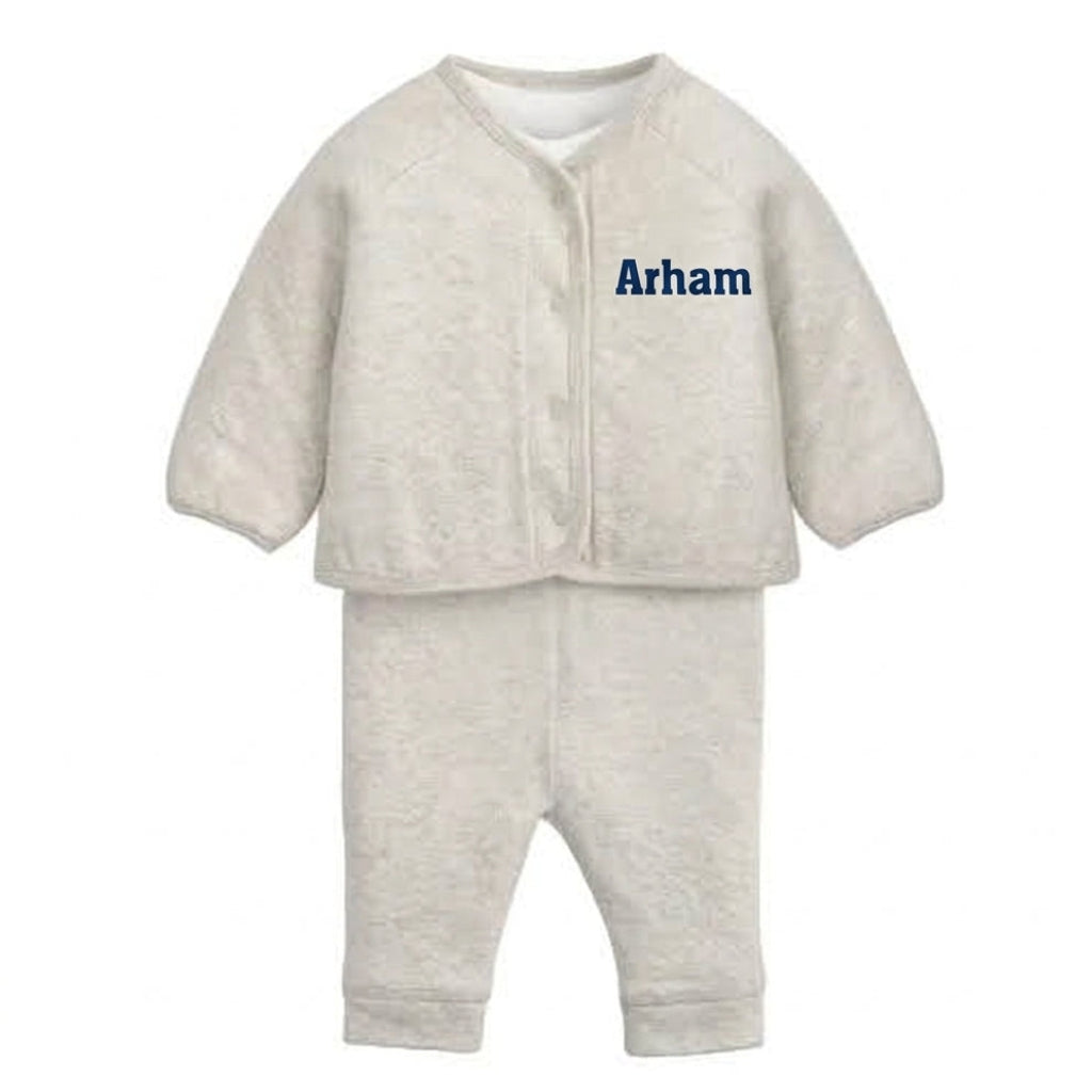 Mamas & Papas quilted jacket, bodysuit and leggings baby set – view 5