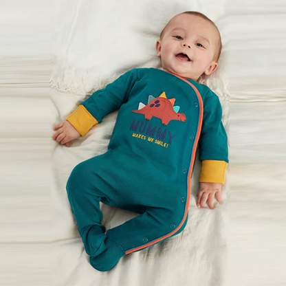 Dino Green Footed Sleepsuit | Next Baby