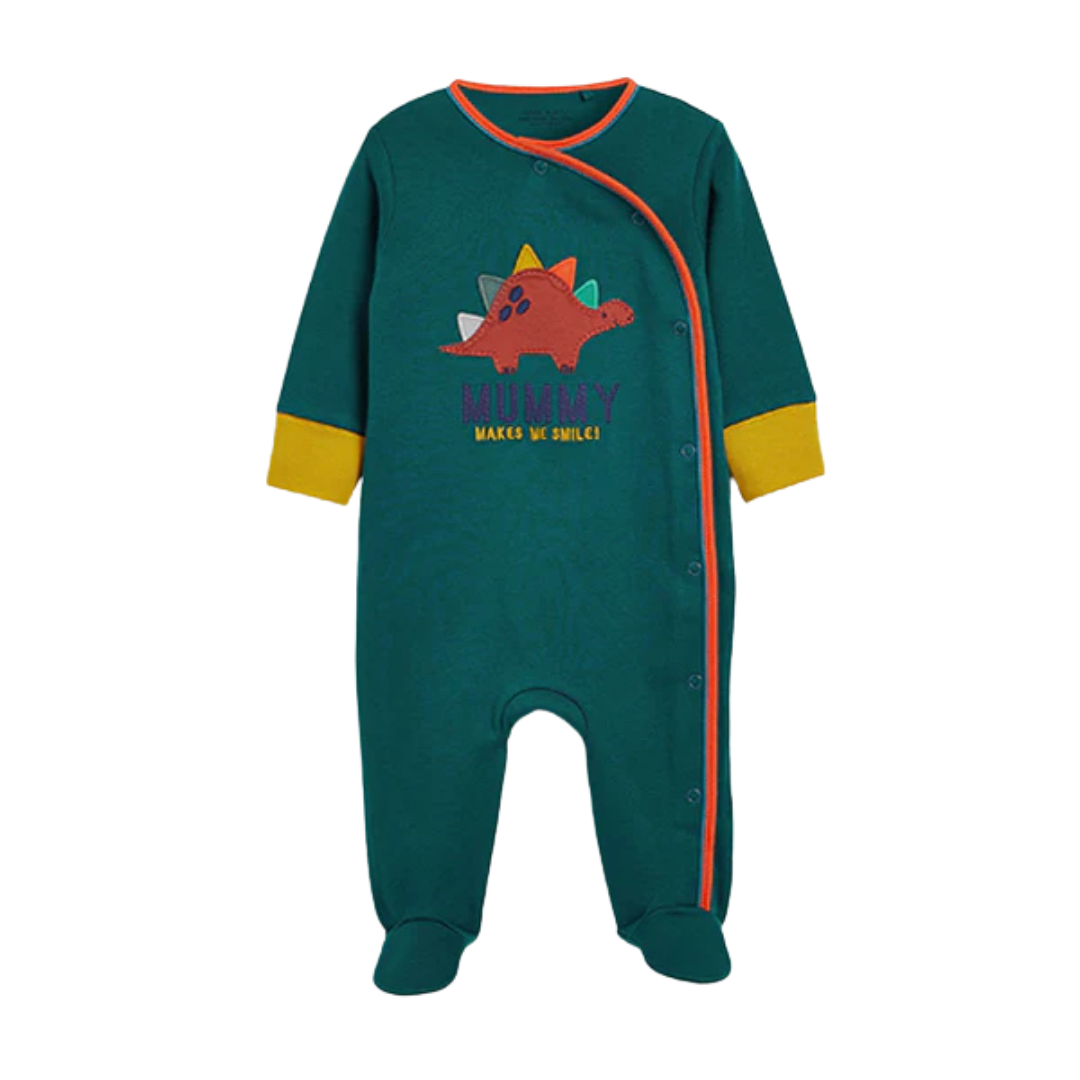 Dino Green Footed Sleepsuit | Next Baby