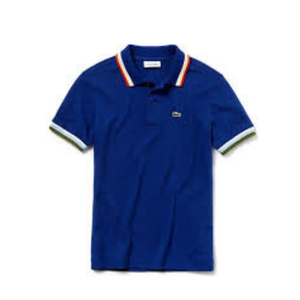 Contrast Collar Blue Polo Shirt |Lacoste