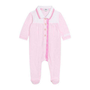 BOSS Baby Pink Babygrow | Luxury Comfort & Style