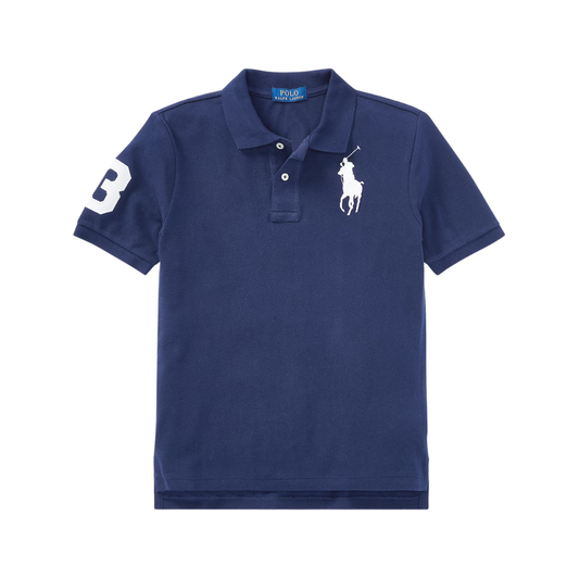 Mesh Cotton Polo Shirt Navy Blue | Ralph Lauren