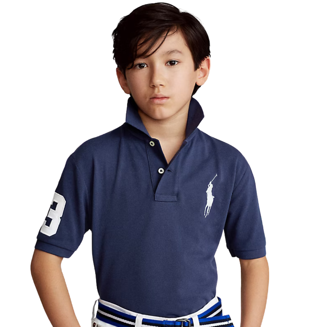Mesh Cotton Polo Shirt Navy Blue | Ralph Lauren