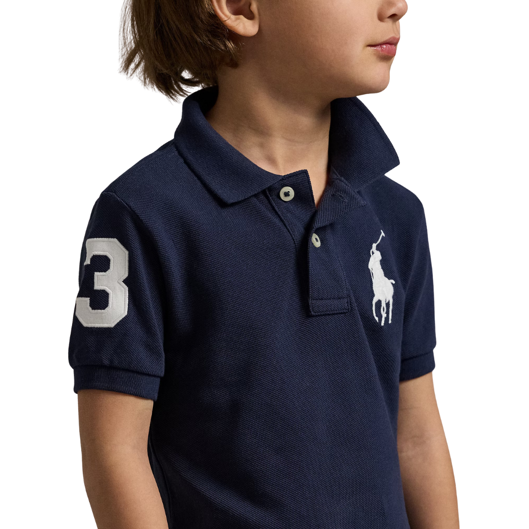Mesh Cotton Polo Shirt Navy Blue | Ralph Lauren