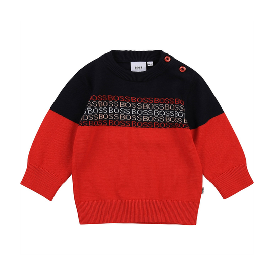 Hugo Boss Red & Blue Sweater