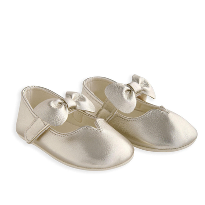Bow Pram Gold Shoes | Mamas & Papas