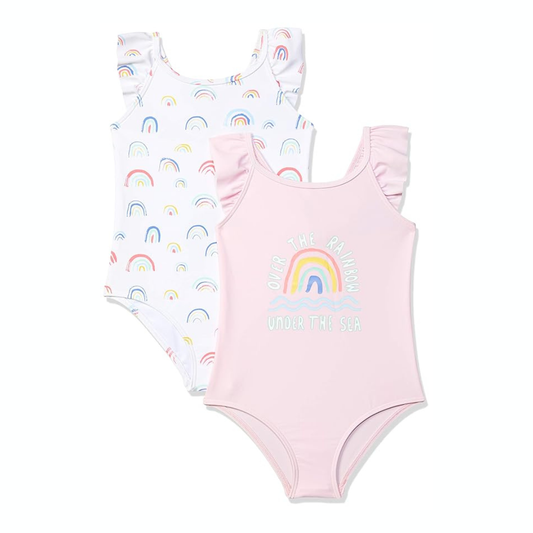 Over the Rainbow Pack of 2 Swimsuits|Marks & Spencer