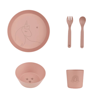 Citron Bio Based Tableware Set - Unicorn