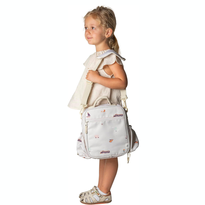 Insulated Lunch Bag Backpack - Vehicles |Citron