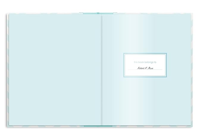 Pearhead Chevron Baby Memory Book with Clean-Touch Ink Pad Included, Teal - A for Expecting Parents