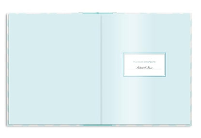 Pearhead Chevron Baby Memory Book with Clean-Touch Ink Pad Included, Teal - A for Expecting Parents