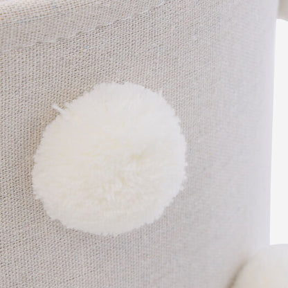 Blue & Grey Pom Pom Fabric Storage Totes