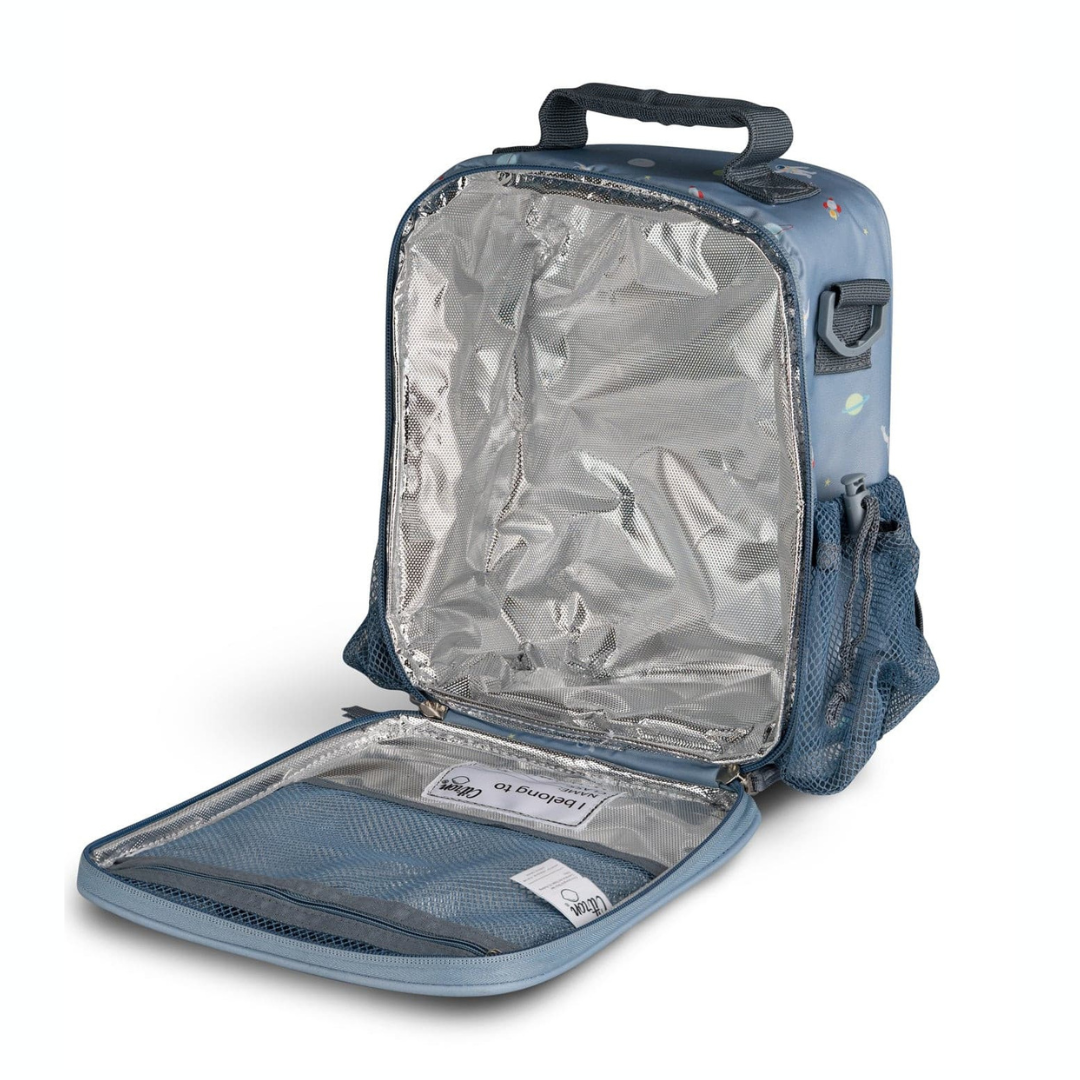 Insulated Lunch Bag Backpack - Spaceship | Citron