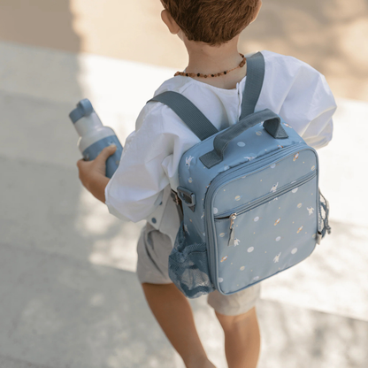 Insulated Lunch Bag Backpack - Spaceship | Citron