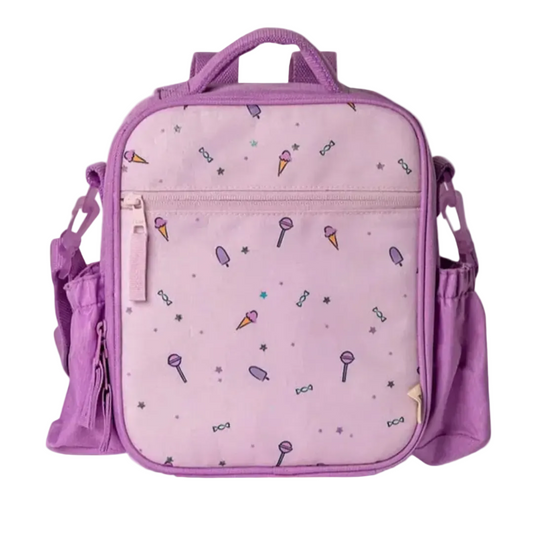 Insulated Lunchbag Backpack - Stormy Unicorn |Citron