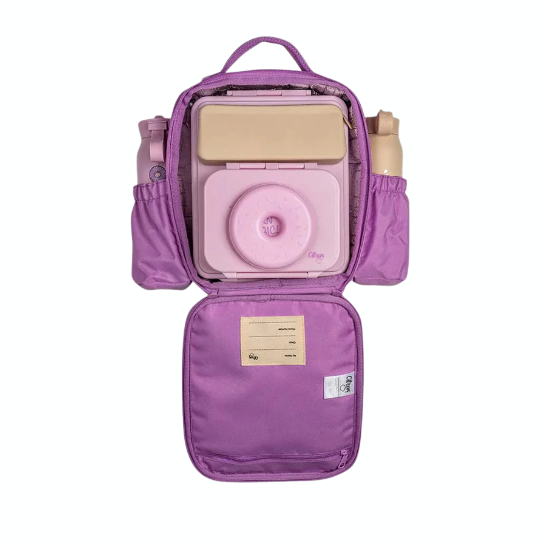 Insulated Lunchbag Backpack - Stormy Unicorn |Citron