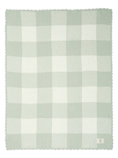 Mamas & Papas x Laura Ashley Green Gingham Ocarro Baby Blanket