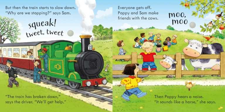 Poppy and Sam's Noisy Train Sound Book | Usborne