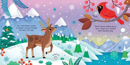Seasons Sounds Book by Usborne with interactive seasonal sound buttons and vibrant illustrations