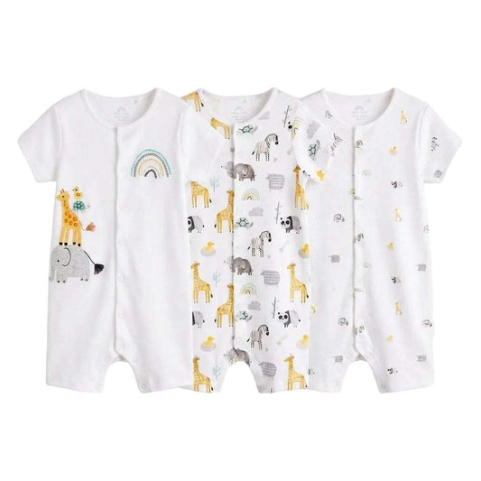 Bext Baby Animal Print Pack of 3 Bodysuits