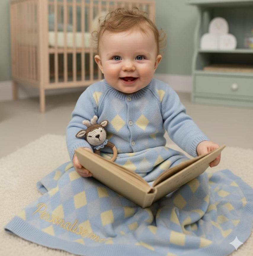 Argyle Cotton Cardigan