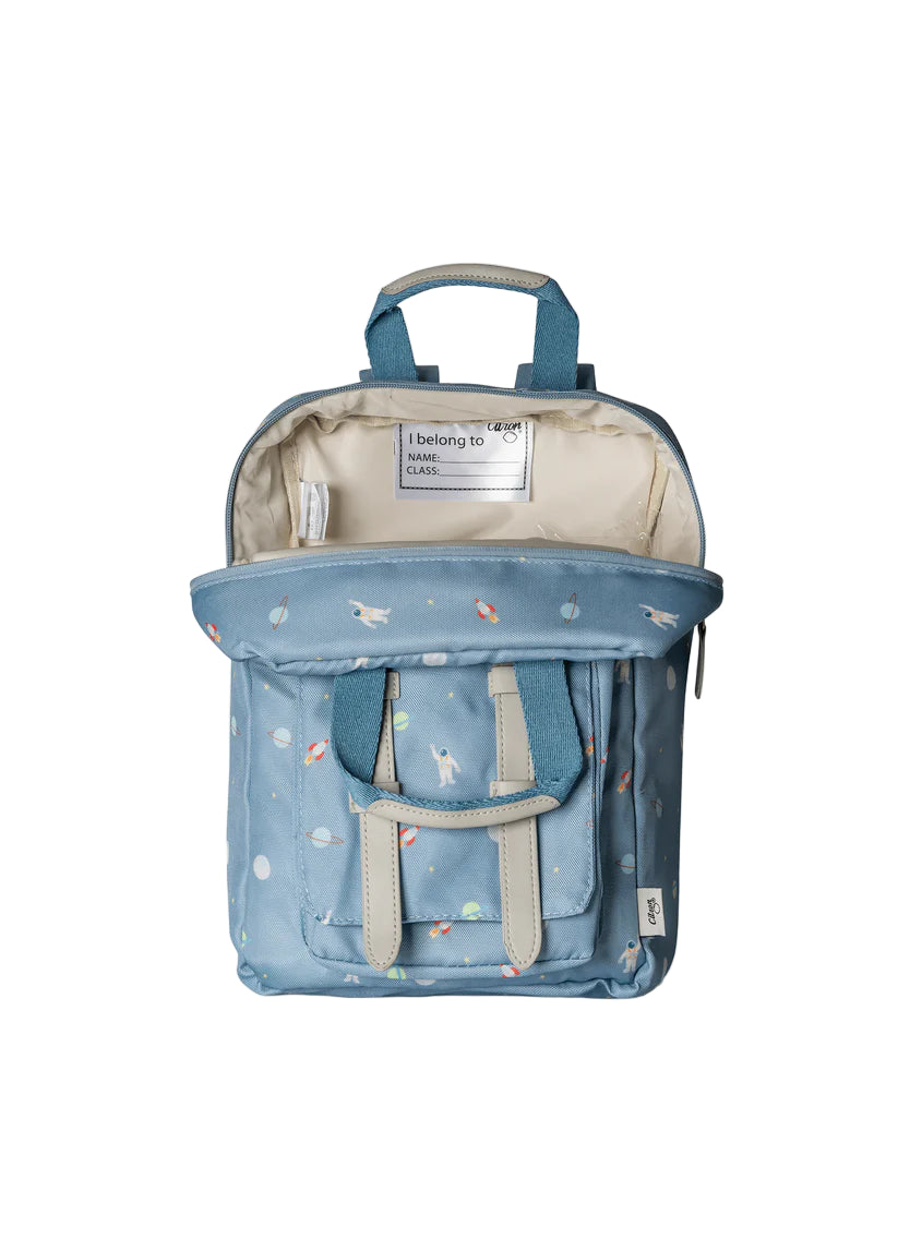 Kids Backpack - Spaceship Dusty Blue