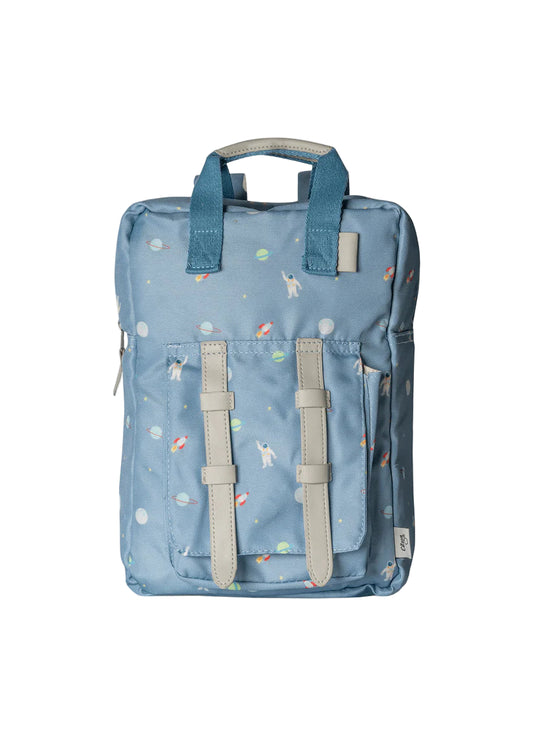 Kids Backpack - Spaceship Dusty Blue