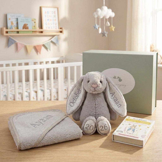 Personalised Peter Rabbit baby keepsake gift bundle – view 2