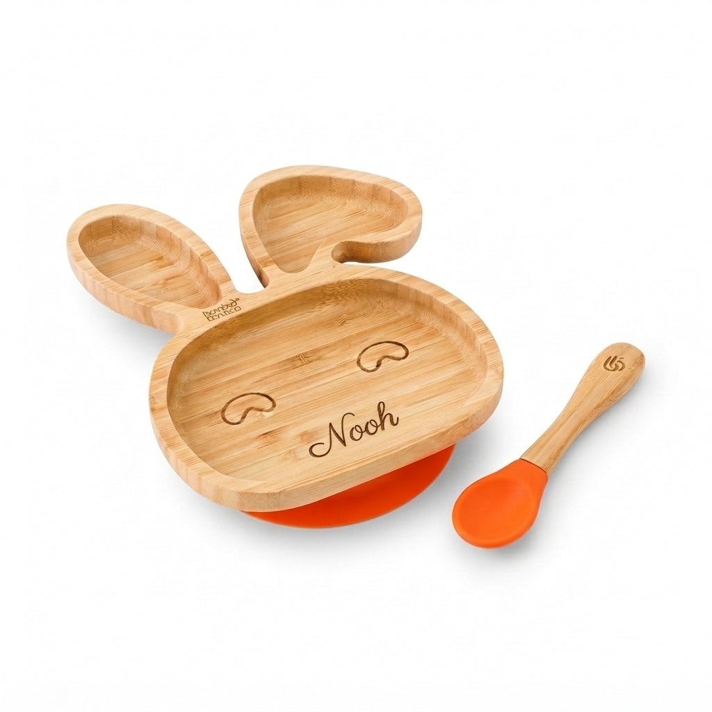 Bamboo Bamboo little bunny suction plate and spoon set – view 13