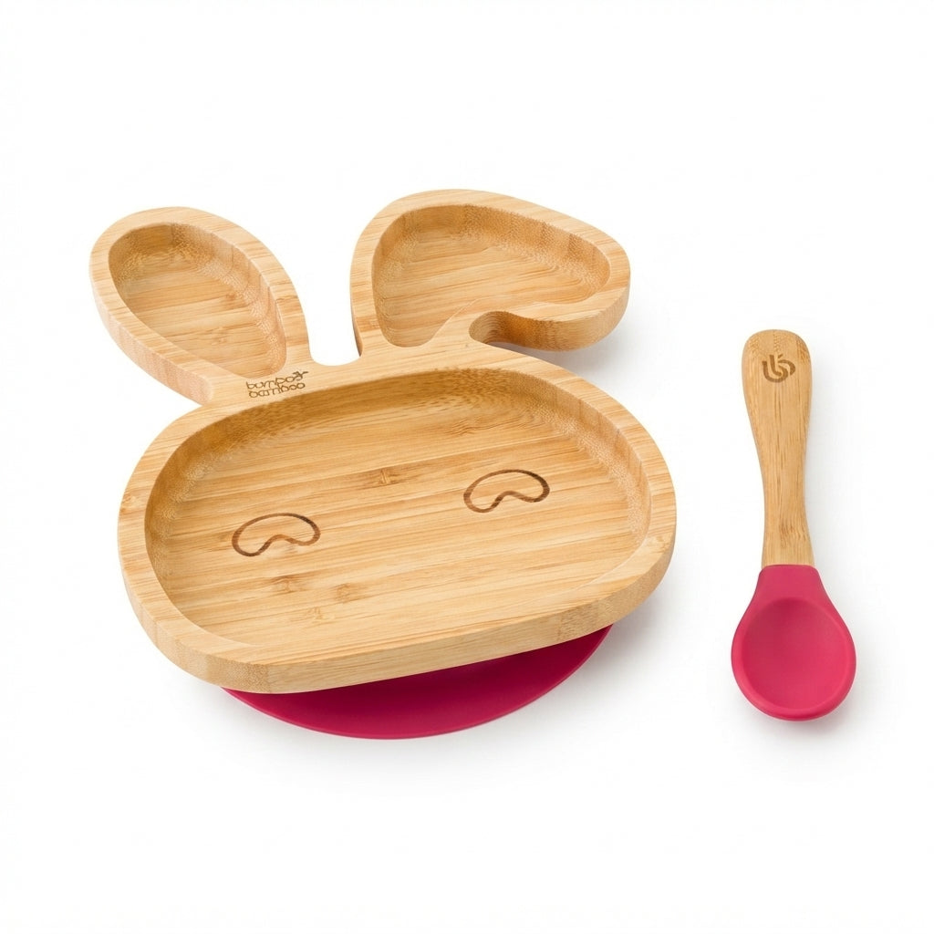 Bamboo Bamboo Little Bunny Suction Plate & Spoon Set