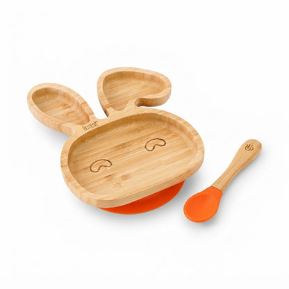 Bamboo Bamboo Little Bunny Suction Plate & Spoon Set