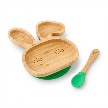 Bamboo Bamboo Little Bunny Suction Plate & Spoon Set