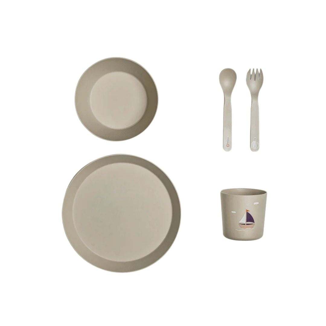 Bio Based Tableware Set- Vehicles | Citron