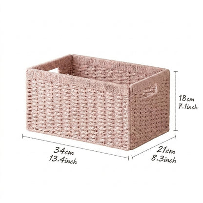 Blush Woven Storage Basket