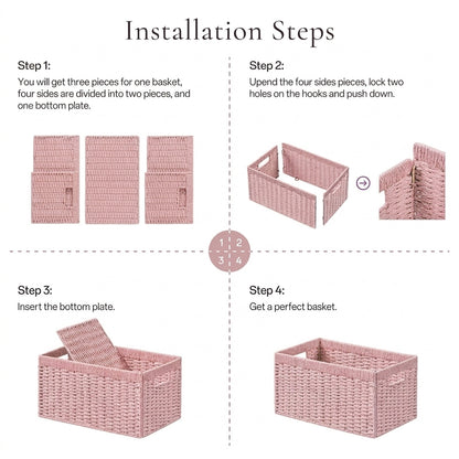 Blush Woven Storage Basket