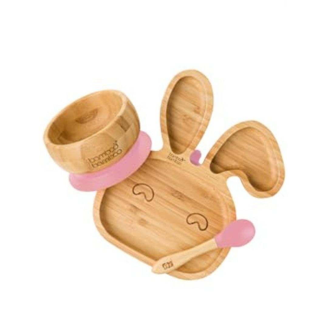 Bamboo Bamboo Bunny Plate and Bowl Bundle Gift Set