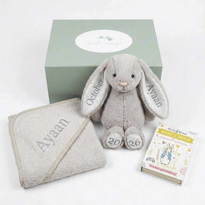Personalised Peter Rabbit baby keepsake gift bundle