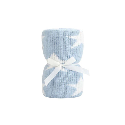 Chenille Baby Blanket - Blue Star| Lilly and Dan
