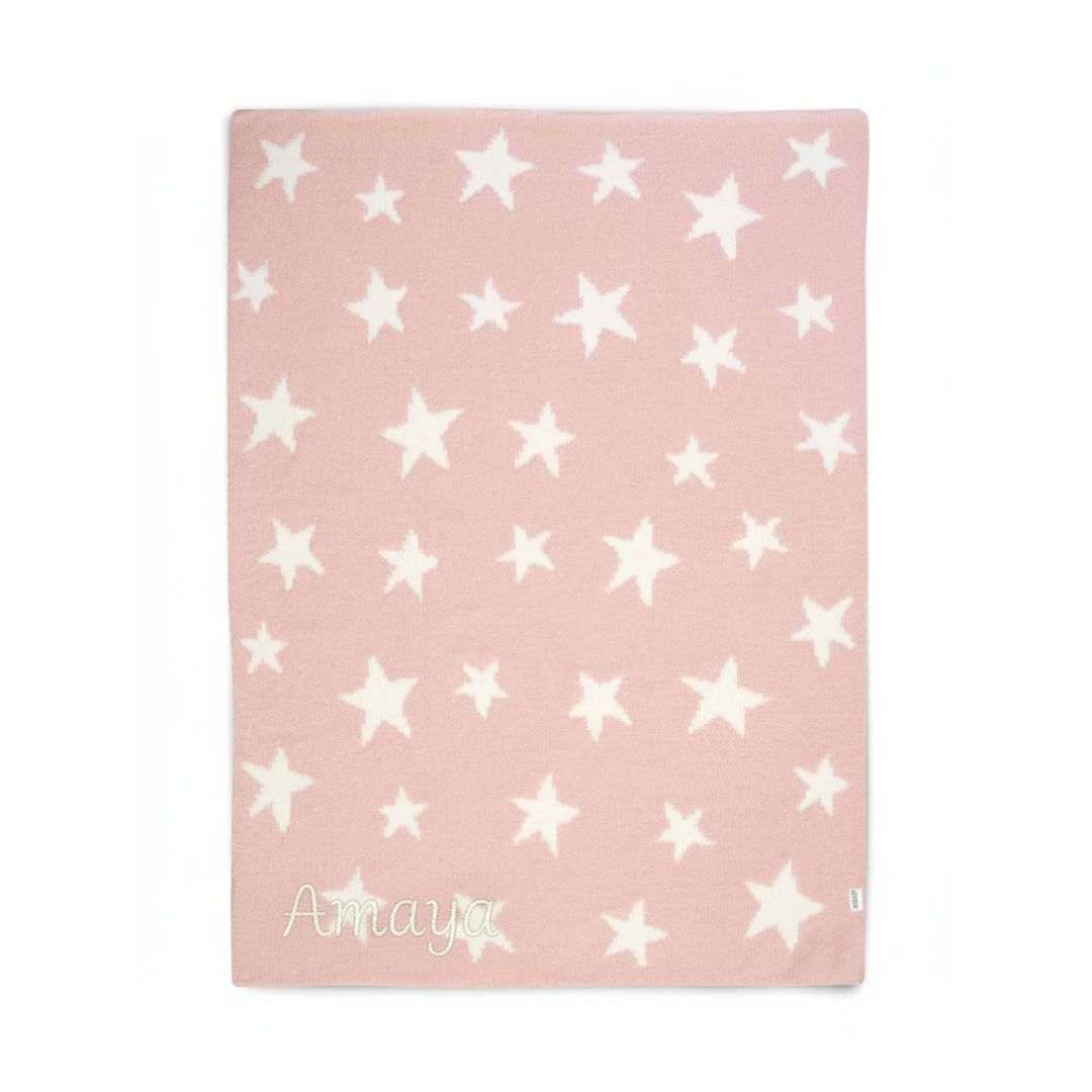 Chenille Blanket - Pink Star by Mamas & Papas