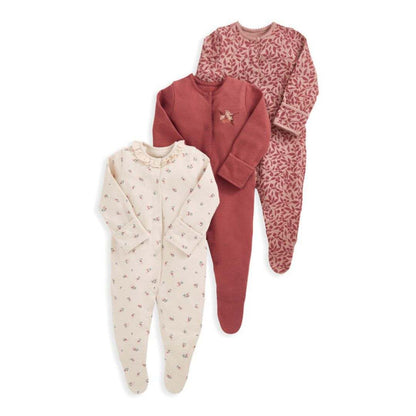 Cherry Print Pack of 3 Sleepsuits | Mamas and Papas