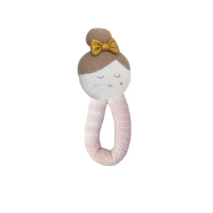 Cotton Knitted Rattle - Emma Ballerina
