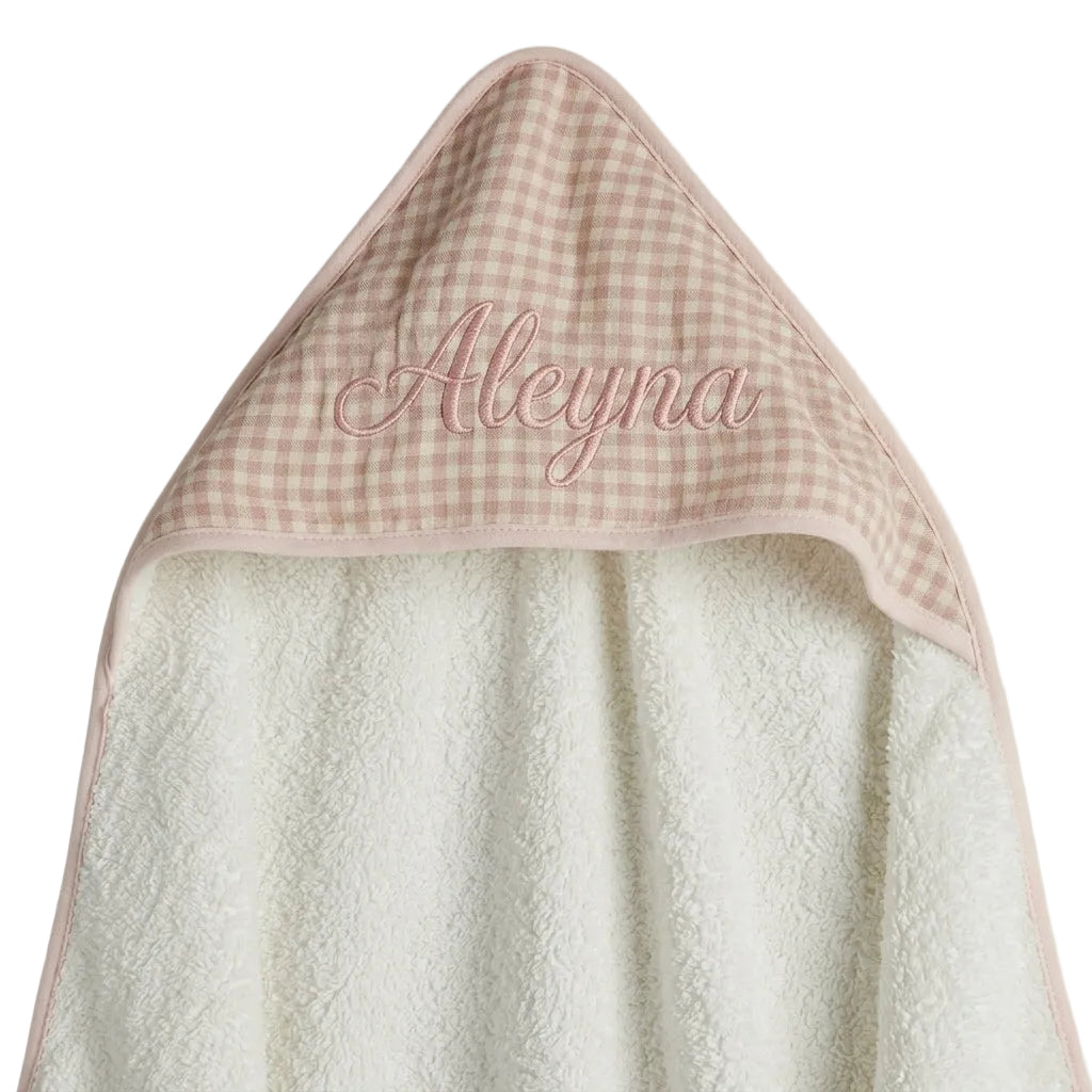 Mothercare Cuddle 'n' Dry blush pink hooded baby towel – view 2