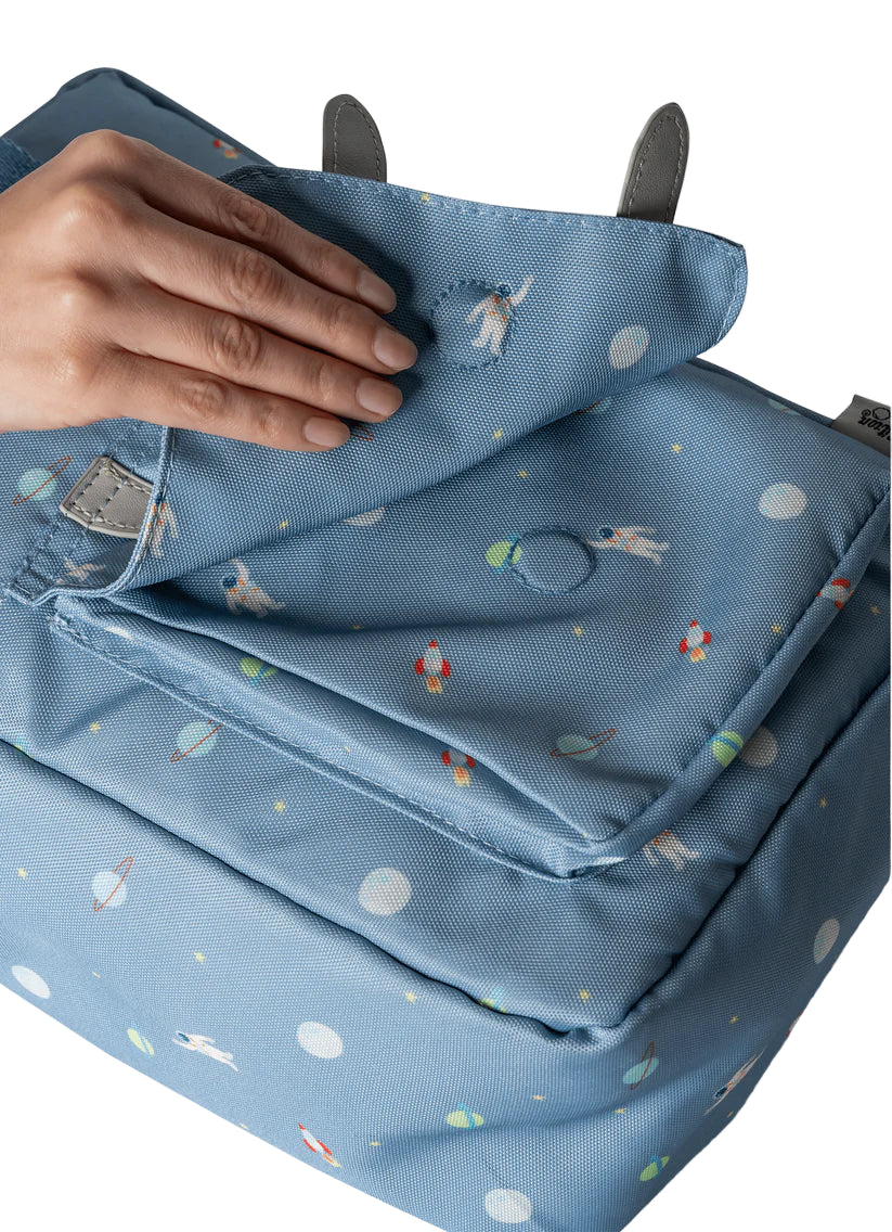 Kids Backpack - Spaceship Dusty Blue
