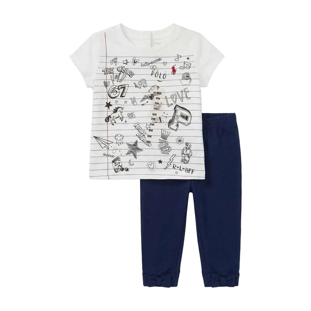 Doodle Print T-Shirt with Pants | Ralph Lauren