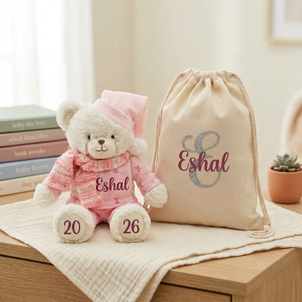 Mothercare pink bedtime bear keepsake