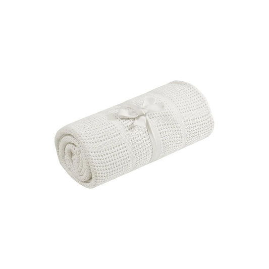 Essential Cellular White Blanket | Mothercare