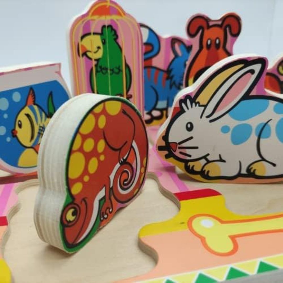 Extra Thick Wooden Puzzle-Pets | VIGA