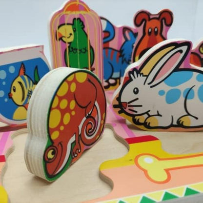 Extra Thick Wooden Puzzle-Pets | VIGA